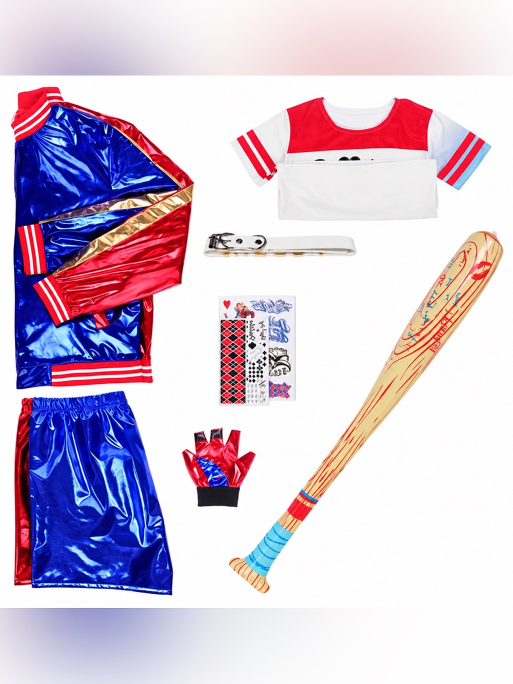 NWT Girls Harley Quinn Complete Costume